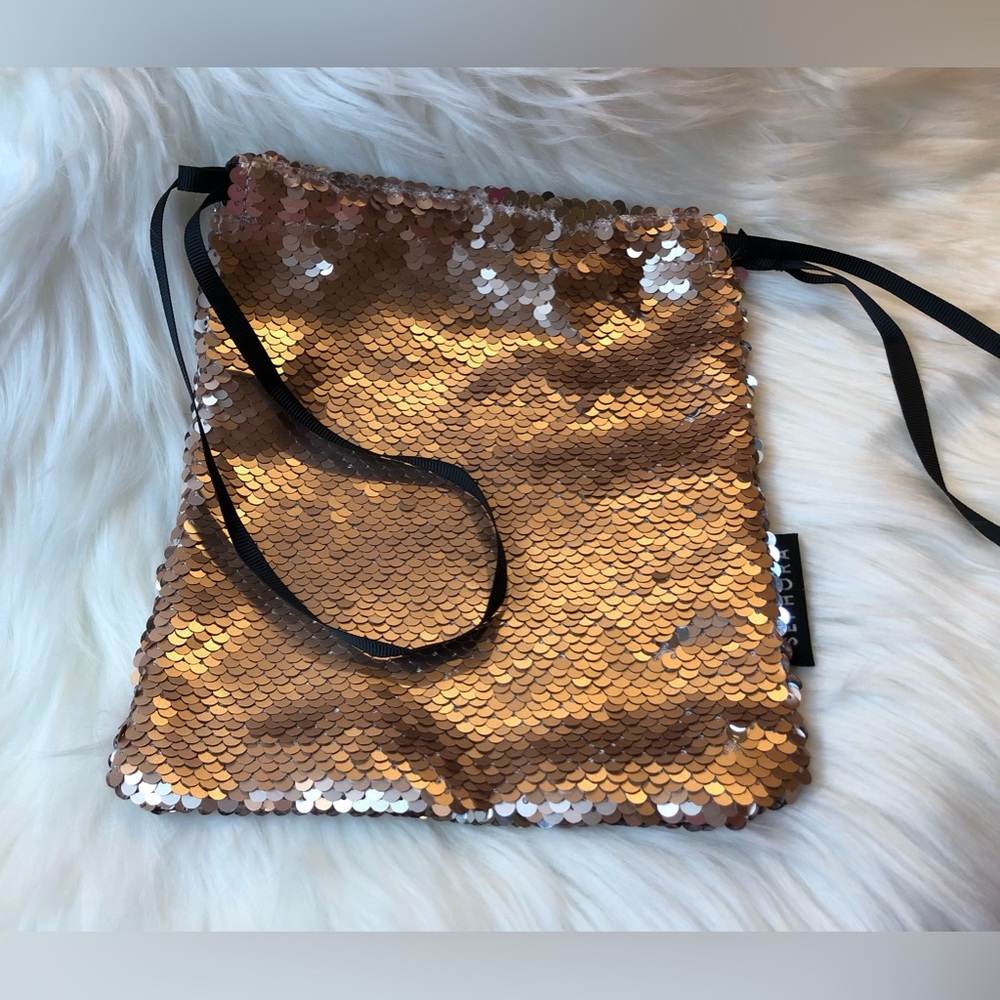 NWOT Sephora Drawstring Sequin Bag